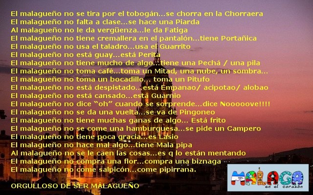 Orgulloso de ser Malagueño